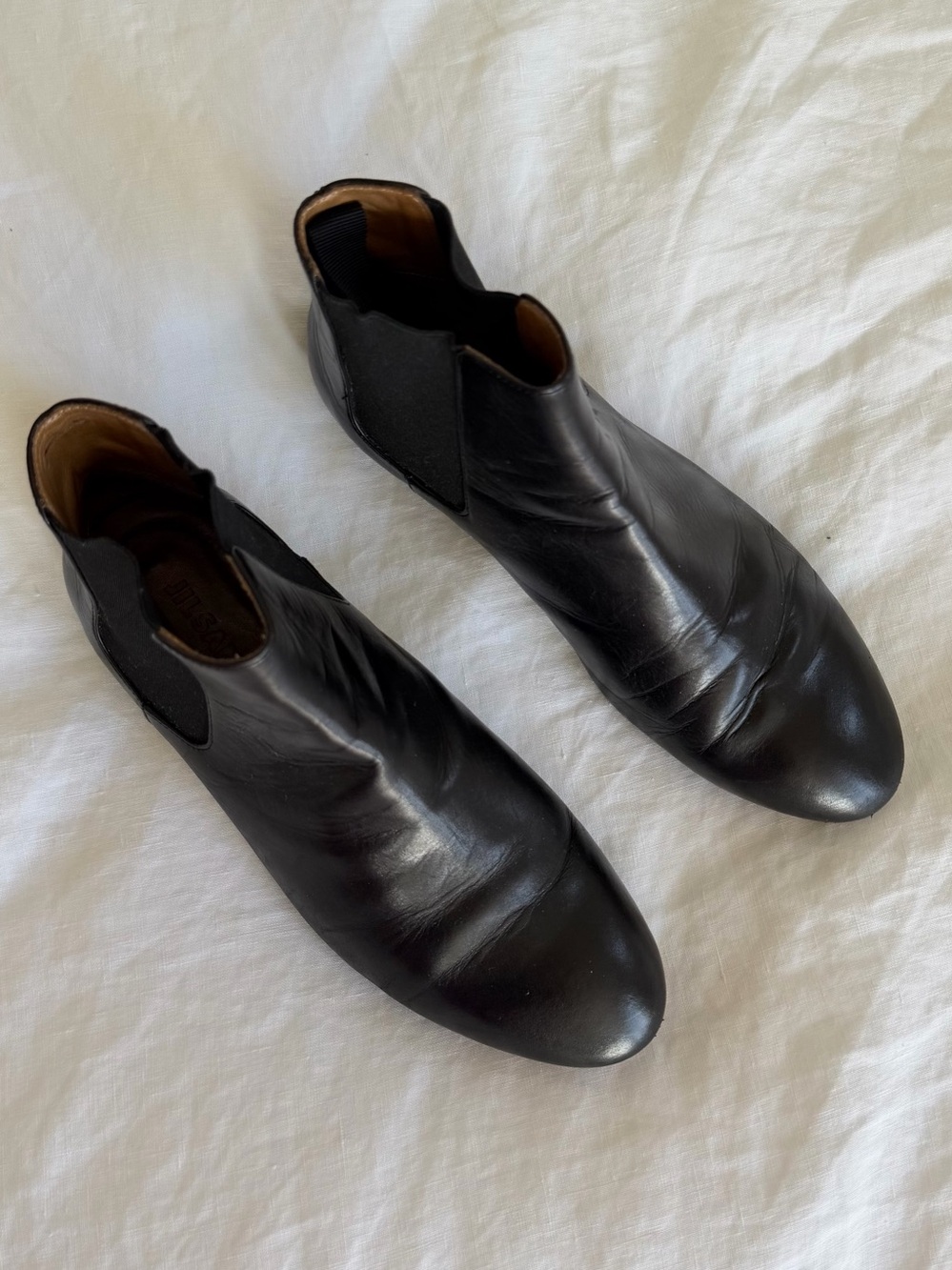 GORGEOUS JIL SANDER LEATHER ANKLE BOOTS